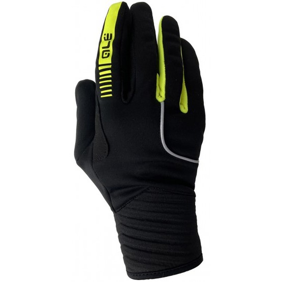 Ale Wind Protection gloves Black Yellow fluo foto