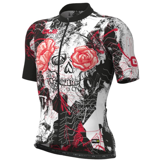 Ale PRR Skull SS jersey White Black foto