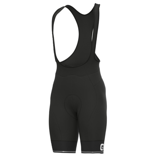 Ale Solid Corsa bibshorts Black White foto